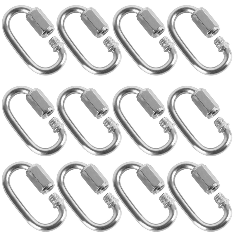 12개 퀵 링크 4MM 스테인레스 스틸 체인 커넥터,  - Steel Chain 리뷰 및 가격